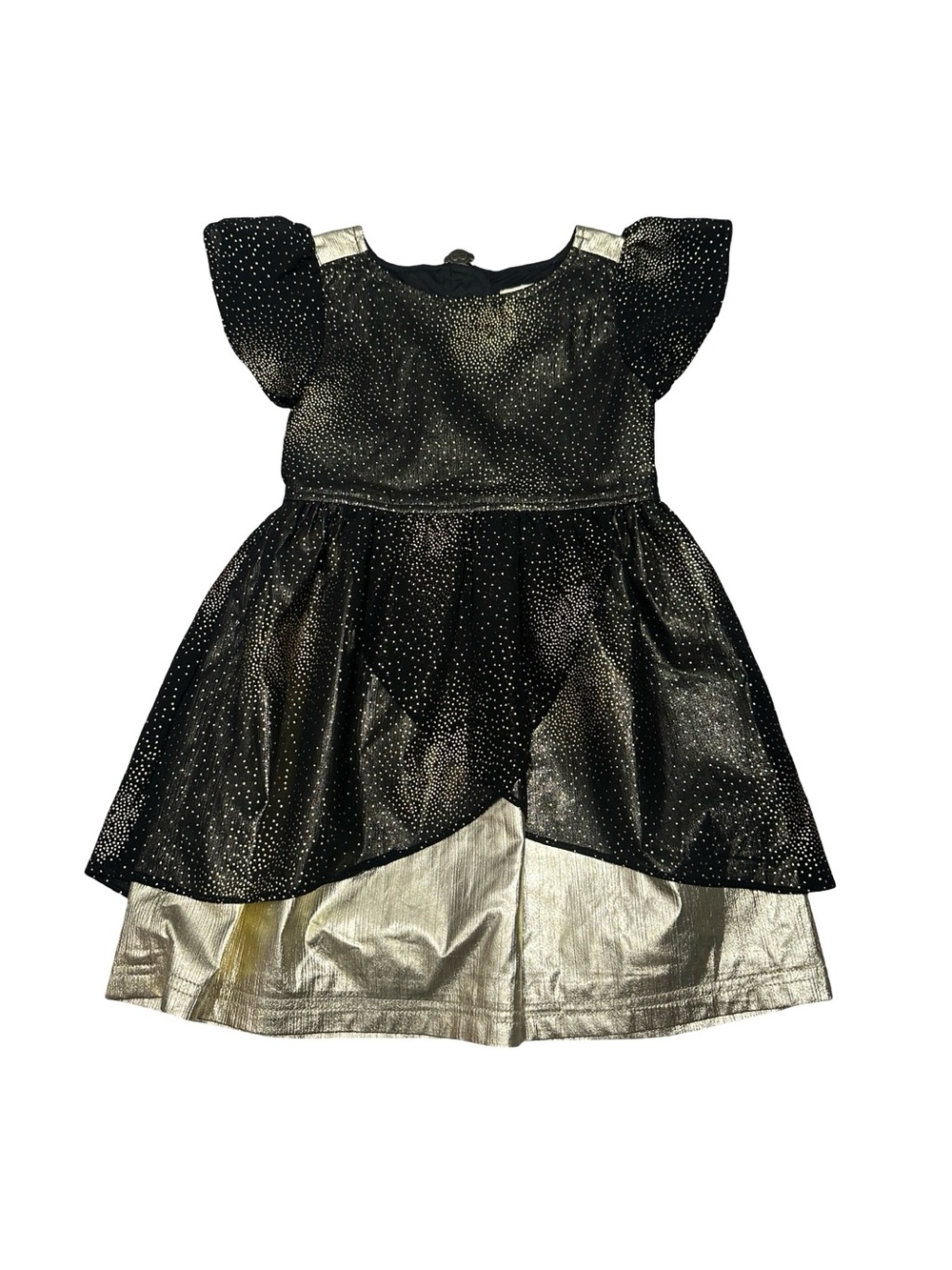 EUC Appaman Girls Size 5 Black and Gold Sparkle Formal Dress